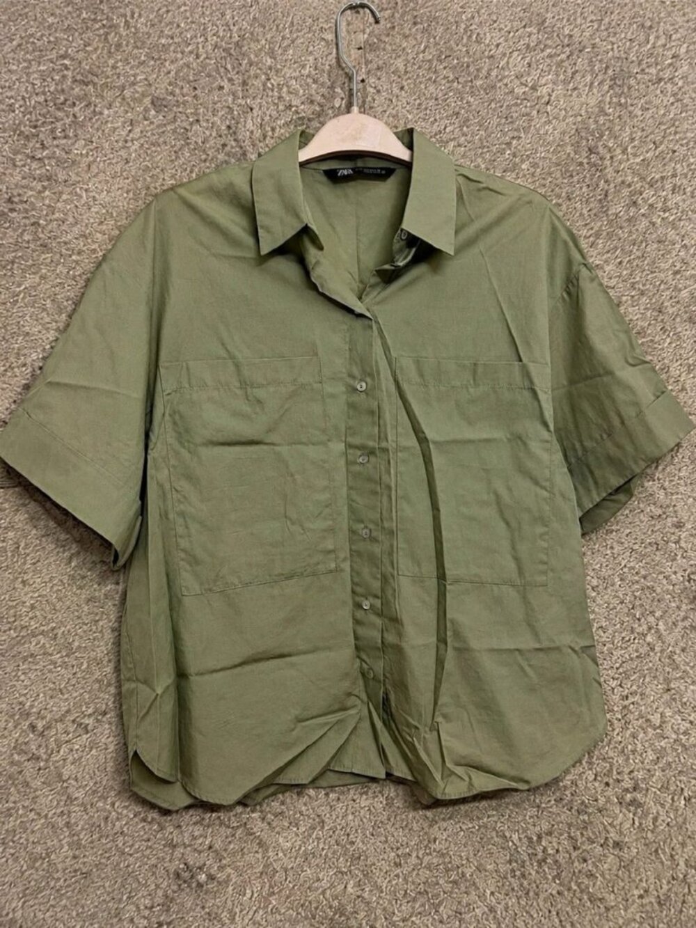 Zara Sage Green Short Sleeve